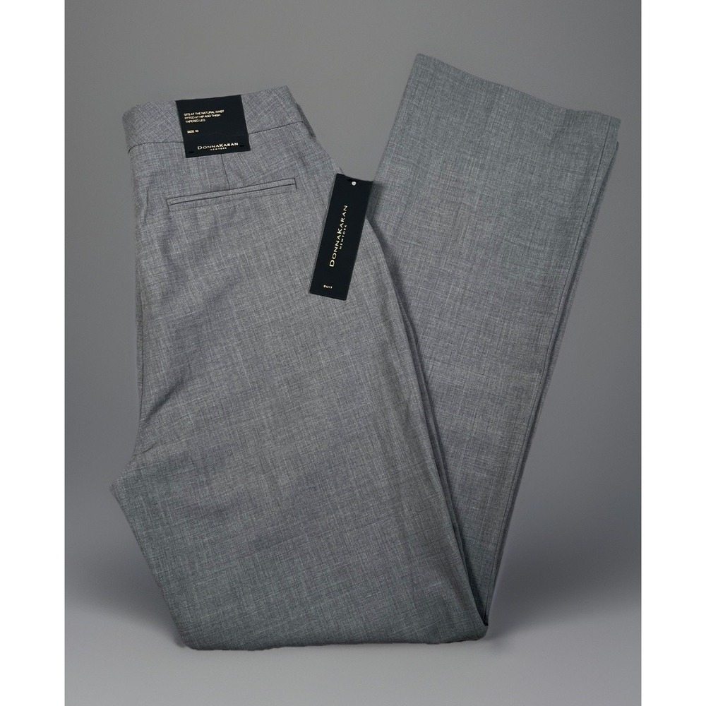 Donna Karan Dress Pants Size 10‎ Gray High Rise Wide Leg Career Classic New York